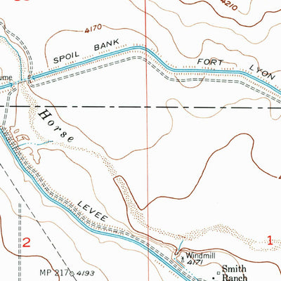 United States Geological Survey Meredith Hill, CO (1954, 24000-Scale) digital map