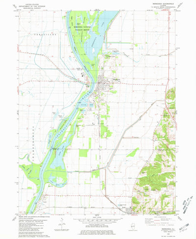 United States Geological Survey Meredosia, IL (1980, 24000-Scale) digital map