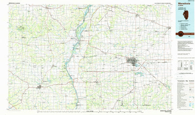 United States Geological Survey Meredosia, IL (1985, 100000-Scale) digital map
