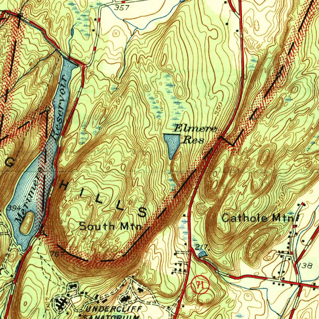 Meriden, CT (1946, 31680-Scale) Map by United States Geological Survey ...