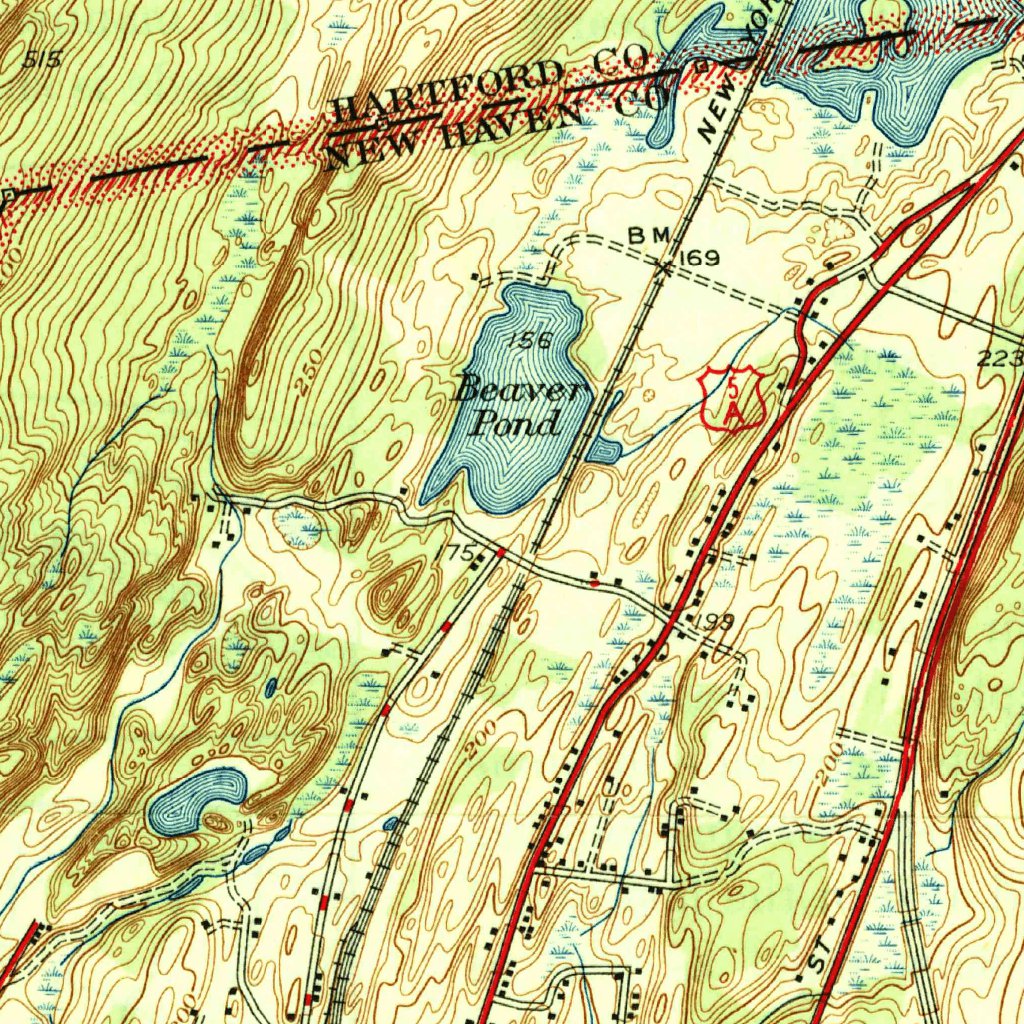 Meriden, CT (1946, 31680-Scale) Map by United States Geological Survey ...