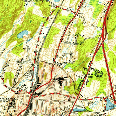 United States Geological Survey Meriden, CT (1955, 31680-Scale) digital map