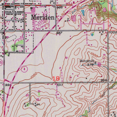 United States Geological Survey Meriden, KS (1952, 24000-Scale) digital map