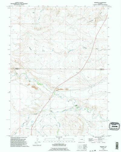 United States Geological Survey Meriden, WY (1990, 24000-Scale) digital map
