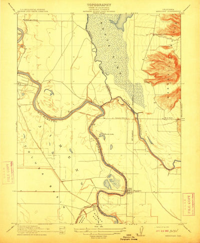 United States Geological Survey Meridian, CA (1912, 31680-Scale) digital map