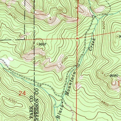 United States Geological Survey Meridian Hill, CO (1957, 24000-Scale) digital map