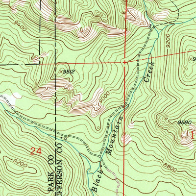 United States Geological Survey Meridian Hill, CO (1957, 24000-Scale) digital map