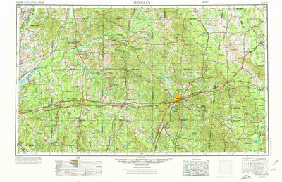United States Geological Survey Meridian, MS-AL (1953, 250000-Scale) digital map