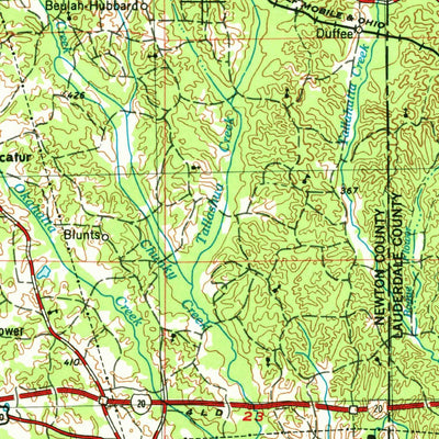 United States Geological Survey Meridian, MS-AL (1953, 250000-Scale) digital map