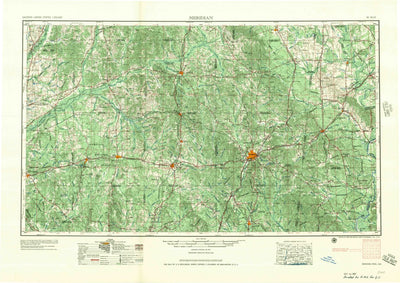 United States Geological Survey Meridian, MS-AL (1957, 250000-Scale) digital map