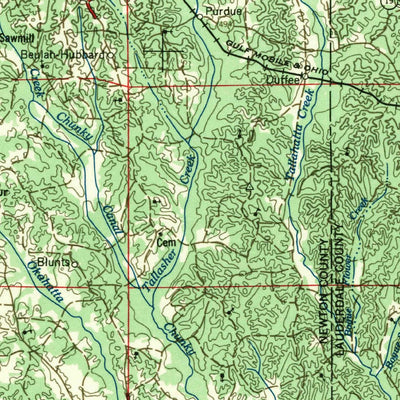 United States Geological Survey Meridian, MS-AL (1957, 250000-Scale) digital map