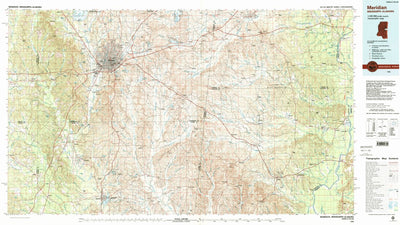 United States Geological Survey Meridian, MS-AL (1984, 100000-Scale) digital map