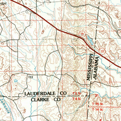United States Geological Survey Meridian, MS-AL (1984, 100000-Scale) digital map