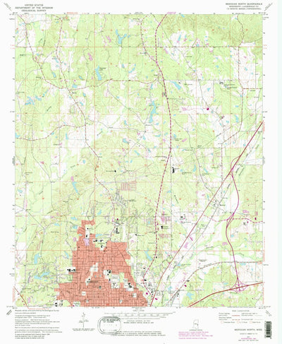 United States Geological Survey Meridian North, MS (1971, 24000-Scale) digital map