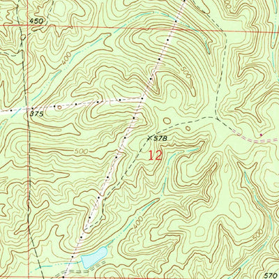 United States Geological Survey Meridian South, MS (1971, 24000-Scale) digital map