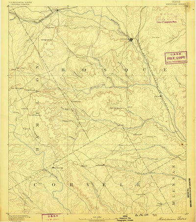 United States Geological Survey Meridian, TX (1888, 125000-Scale) digital map