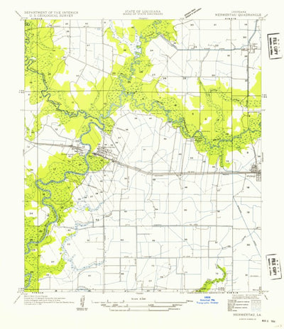 United States Geological Survey Mermentau, LA (1954, 31680-Scale) digital map