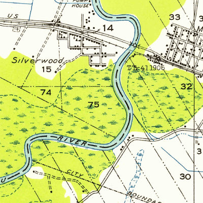 United States Geological Survey Mermentau, LA (1954, 31680-Scale) digital map