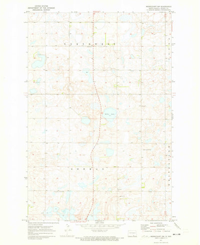 United States Geological Survey Merricourt NW, ND (1971, 24000-Scale) digital map