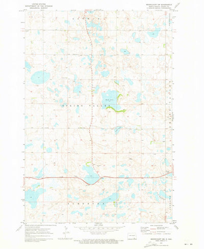 United States Geological Survey Merricourt SW, ND (1971, 24000-Scale) digital map