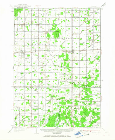 United States Geological Survey Merrill, MI (1934, 62500-Scale) digital map