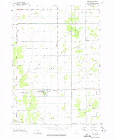 United States Geological Survey Merrill, MI (1973, 24000-Scale) digital map