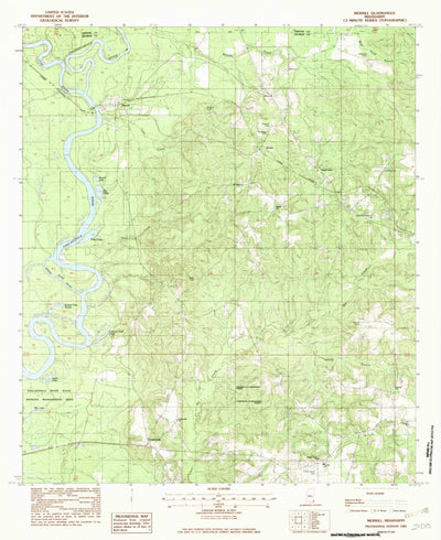 United States Geological Survey Merrill, MS (1982, 24000-Scale) digital map