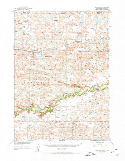 United States Geological Survey Merriman 4, NE (1951, 62500-Scale) digital map