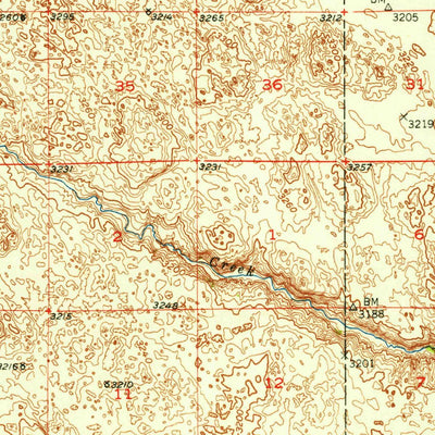 United States Geological Survey Merriman, NE-SD (1951, 62500-Scale) digital map