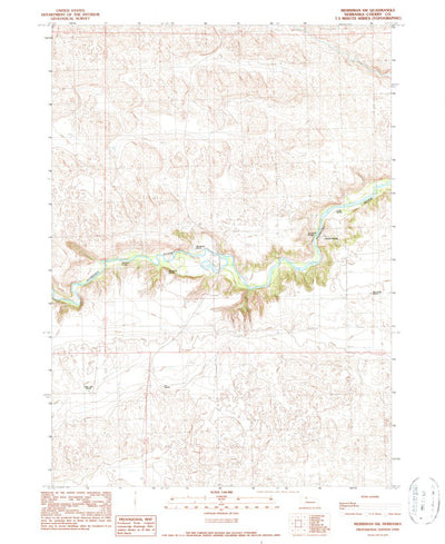 United States Geological Survey Merriman SW, NE (1990, 24000-Scale) digital map