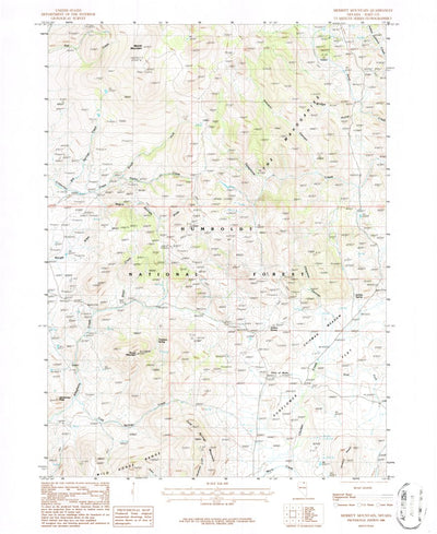 United States Geological Survey Merritt Mountain, NV (1986, 24000-Scale) digital map