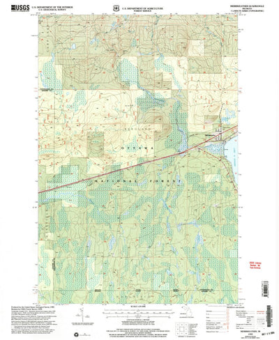 United States Geological Survey Merriweather, MI (1999, 24000-Scale) digital map