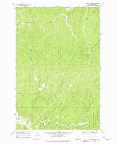 United States Geological Survey Merry Creek, ID (1969, 24000-Scale) digital map
