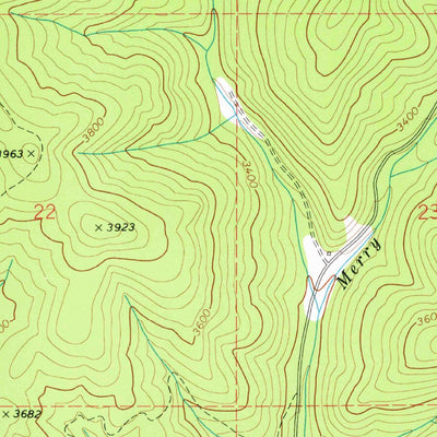 United States Geological Survey Merry Creek, ID (1969, 24000-Scale) digital map