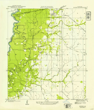 United States Geological Survey Merryville South, LA-TX (1954, 31680-Scale) digital map