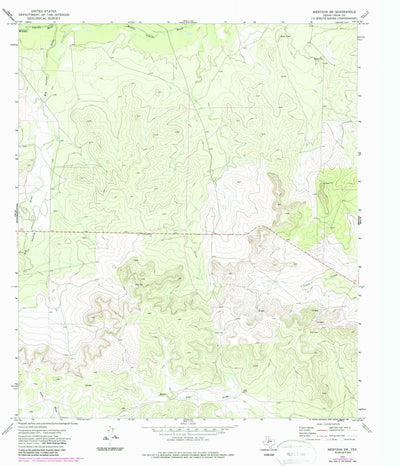 United States Geological Survey Mertzon SW, TX (1972, 24000-Scale) digital map