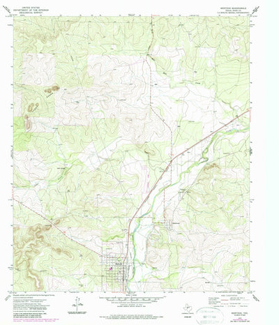 United States Geological Survey Mertzon, TX (1972, 24000-Scale) digital map