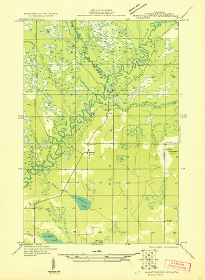 United States Geological Survey Merwin Lake, MI (1931, 31680-Scale) digital map