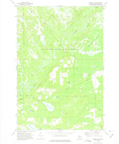 United States Geological Survey Merwin Lake, MI (1972, 24000-Scale) digital map