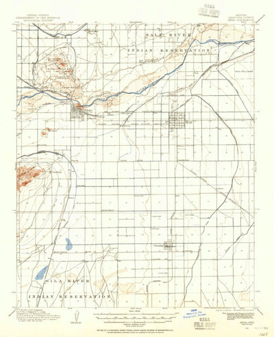 United States Geological Survey Mesa, AZ (1913, 62500-Scale) digital map