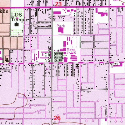 United States Geological Survey Mesa, AZ (1952, 24000-Scale) digital map