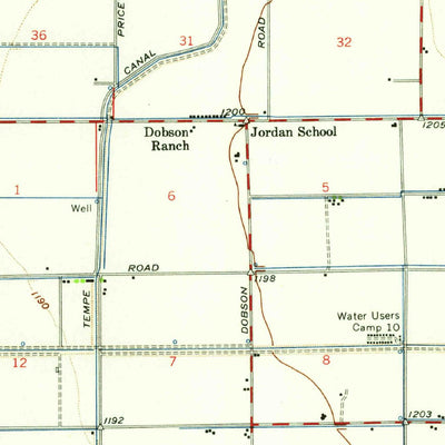United States Geological Survey Mesa, AZ (1952, 62500-Scale) digital map