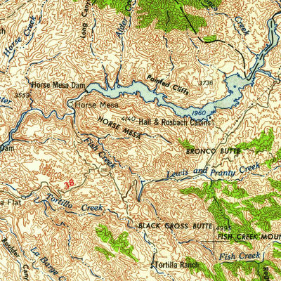 United States Geological Survey Mesa, AZ (1958, 250000-Scale) digital map