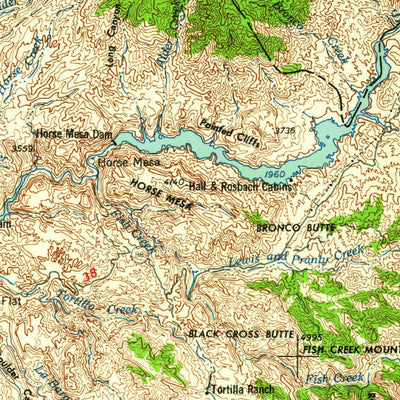 United States Geological Survey Mesa, AZ (1960, 250000-Scale) digital map