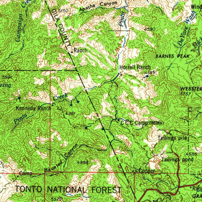 United States Geological Survey Mesa, AZ (1964, 250000-Scale) digital map