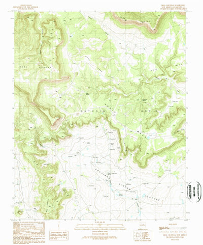 United States Geological Survey Mesa Cencerro, NM (1989, 24000-Scale) digital map
