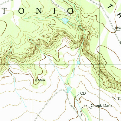United States Geological Survey Mesa Cencerro, NM (1989, 24000-Scale) digital map