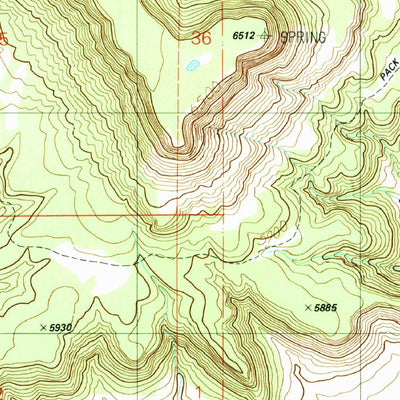 United States Geological Survey Mesa Cencerro, NM (1989, 24000-Scale) digital map