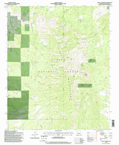 United States Geological Survey Mesa Cencerro, NM (1995, 24000-Scale) digital map
