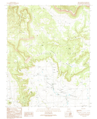 United States Geological Survey Mesa Chupinas, NM (1989, 24000-Scale) digital map